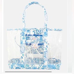 NWT Roller Rabbit Clear Amanda Tote